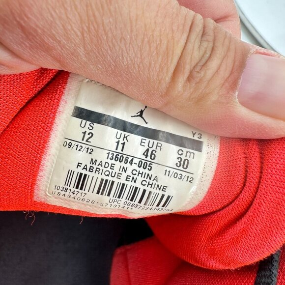 Nike Air Jordan 3 III Retro Crimson Size 12 136064-005 Black Red Bright Shoes - Picture 10 of 11